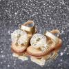 imageFelix ampamp Flora Toddler Girls Sandals Soft Rubber Flats Summer Baby Flower Girl ShoesBc298glitter Gold
