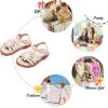 imageFelix ampamp Flora Toddler Girls Sandals Soft Rubber Flats Summer Baby Flower Girl ShoesBc306beige
