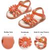 imageFelix ampamp Flora Toddler Girls Sandals Soft Rubber Flats Summer Baby Flower Girl ShoesBc306brown