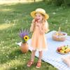 imageFelix ampamp Flora Toddler Girls Sandals Soft Rubber Flats Summer Baby Flower Girl ShoesBc306brown
