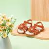 imageFelix ampamp Flora Toddler Girls Sandals Soft Rubber Flats Summer Baby Flower Girl ShoesBc306brown