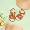 imageFelix ampamp Flora Toddler Girls Sandals Soft Rubber Flats Summer Baby Flower Girl ShoesBc306brown
