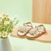 imageFelix ampamp Flora Toddler Girls Sandals Soft Rubber Flats Summer Baby Flower Girl ShoesBc306gold
