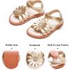 imageFelix ampamp Flora Toddler Girls Sandals Soft Rubber Flats Summer Baby Flower Girl ShoesBc306gold