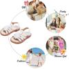 imageFelix ampamp Flora Toddler Girls Sandals Soft Rubber Flats Summer Baby Flower Girl ShoesBc306white