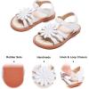 imageFelix ampamp Flora Toddler Girls Sandals Soft Rubber Flats Summer Baby Flower Girl ShoesBc306white