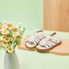 imageFelix ampamp Flora Toddler Girls Sandals Soft Rubber Flats Summer Baby Flower Girl ShoesBc306white