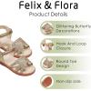 imageFelix ampamp Flora Toddler Girls Sandals Soft Rubber Flats Summer Baby Flower Girl ShoesBc315gold