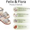 imageFelix ampamp Flora Toddler Girls Sandals Soft Rubber Flats Summer Baby Flower Girl ShoesBc315silver