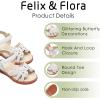 imageFelix ampamp Flora Toddler Girls Sandals Soft Rubber Flats Summer Baby Flower Girl ShoesBc315white