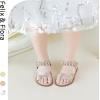 imageFelix ampamp Flora Toddler Girls Sandals Soft Rubber Flats Summer Baby Flower Girl ShoesBc323s Dark Nude