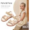 imageFelix ampamp Flora Toddler Girls Sandals Soft Rubber Flats Summer Baby Flower Girl ShoesBc323s Dark Nude