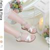 imageFelix ampamp Flora Toddler Girls Sandals Soft Rubber Flats Summer Baby Flower Girl ShoesBc323s Gold