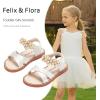 imageFelix ampamp Flora Toddler Girls Sandals Soft Rubber Flats Summer Baby Flower Girl ShoesBc323s Ivory