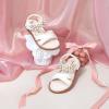 imageFelix ampamp Flora Toddler Girls Sandals Soft Rubber Flats Summer Baby Flower Girl ShoesBc323s Ivory