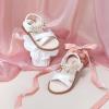 imageFelix ampamp Flora Toddler Girls Sandals Soft Rubber Flats Summer Baby Flower Girl ShoesBc323s White