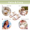 imageFelix ampamp Flora Toddler Girls Sandals Soft Rubber Flats Summer Baby Flower Girl ShoesBc323s White