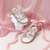 imageFelix ampamp Flora Toddler Girls Sandals Soft Rubber Flats Summer Baby Flower Girl ShoesBc323silver