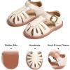 imageFelix ampamp Flora Toddler Girls Sandals Soft Rubber Princess Flat Shoes Summer Flower Girl ShoesBc262beige