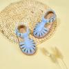 imageFelix ampamp Flora Toddler Girls Sandals Soft Rubber Princess Flat Shoes Summer Flower Girl ShoesBc262blue