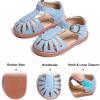 imageFelix ampamp Flora Toddler Girls Sandals Soft Rubber Princess Flat Shoes Summer Flower Girl ShoesBc262blue
