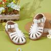 imageFelix ampamp Flora Toddler Girls Sandals Soft Rubber Princess Flat Shoes Summer Flower Girl ShoesBc262cream White