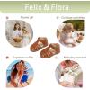 imageFelix ampamp Flora Toddler Girls Sandals Soft Rubber Princess Flat Shoes Summer Flower Girl ShoesBc262dark Brown