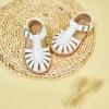 imageFelix ampamp Flora Toddler Girls Sandals Soft Rubber Princess Flat Shoes Summer Flower Girl ShoesBc262ivory White