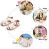 imageFelix ampamp Flora Toddler Girls Sandals Soft Rubber Princess Flat Shoes Summer Flower Girl ShoesBc262ivory White