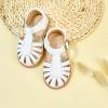 imageFelix ampamp Flora Toddler Girls Sandals Soft Rubber Princess Flat Shoes Summer Flower Girl ShoesBc262ivory White