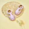 imageFelix ampamp Flora Toddler Girls Sandals Soft Rubber Princess Flat Shoes Summer Flower Girl ShoesBc262purple