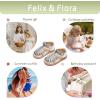imageFelix ampamp Flora Toddler Girls Sandals Soft Rubber Princess Flat Shoes Summer Flower Girl ShoesBc262silver