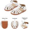 imageFelix ampamp Flora Toddler Girls Sandals Soft Rubber Princess Flat Shoes Summer Flower Girl ShoesBc262white