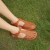 imageFelix ampamp Flora Toddler Girls Sandals Soft Rubber Princess Flat Shoes Summer Flower Girl ShoesBc289brown