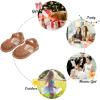 imageFelix ampamp Flora Toddler Girls Sandals Soft Rubber Princess Flat Shoes Summer Flower Girl ShoesBc289brown