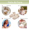 imageFelix ampamp Flora Toddler Girls Sandals Soft Rubber Princess Flat Shoes Summer Flower Girl ShoesBc299apricot