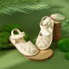 imageFelix ampamp Flora Toddler Girls Sandals Soft Rubber Princess Flat Shoes Summer Flower Girl ShoesBc299apricot