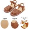 imageFelix ampamp Flora Toddler Girls Sandals Soft Rubber Princess Flat Shoes Summer Flower Girl ShoesBc299brown