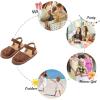 imageFelix ampamp Flora Toddler Girls Sandals Soft Rubber Princess Flat Shoes Summer Flower Girl ShoesBc299brown