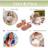 imageFelix ampamp Flora Toddler Girls Sandals Soft Rubber Princess Flat Shoes Summer Flower Girl ShoesBc299coral