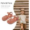 imageFelix ampamp Flora Toddler Girls Sandals Soft Rubber Princess Flat Shoes Summer Flower Girl ShoesBc299coral