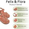 imageFelix ampamp Flora Toddler Girls Sandals Soft Rubber Princess Flat Shoes Summer Flower Girl ShoesBc299coral