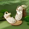 imageFelix ampamp Flora Toddler Girls Sandals Soft Rubber Princess Flat Shoes Summer Flower Girl ShoesBc299moonbeam