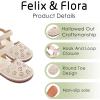 imageFelix ampamp Flora Toddler Girls Sandals Soft Rubber Princess Flat Shoes Summer Flower Girl ShoesBc299moonbeam