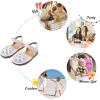 imageFelix ampamp Flora Toddler Girls Sandals Soft Rubber Princess Flat Shoes Summer Flower Girl ShoesBc299white