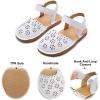 imageFelix ampamp Flora Toddler Girls Sandals Soft Rubber Princess Flat Shoes Summer Flower Girl ShoesBc299white