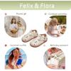 imageFelix ampamp Flora Toddler Girls Sandals Soft Rubber Princess Flat Shoes Summer Flower Girl ShoesBc311beige
