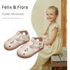 imageFelix ampamp Flora Toddler Girls Sandals Soft Rubber Princess Flat Shoes Summer Flower Girl ShoesBc311beige