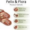 imageFelix ampamp Flora Toddler Girls Sandals Soft Rubber Princess Flat Shoes Summer Flower Girl ShoesBc311brown