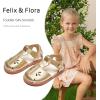 imageFelix ampamp Flora Toddler Girls Sandals Soft Rubber Princess Flat Shoes Summer Flower Girl ShoesBc311gold
